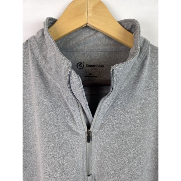 Greenside Golf Men's Shirt Size Medium Gray 1/4 Zip Athletic Long Sleeve Top - Picture 2 of 13
